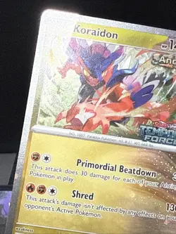 Pokemon Card Koraidon 119/162 Stamped Promo Temporal Forces UK Exclusive Played - Image 2