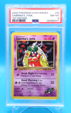 PSA 9 Pokemon Gym Heroes 1st Edition Sabrina’s Jynx #59 WOTC NM-MINT - Image 1