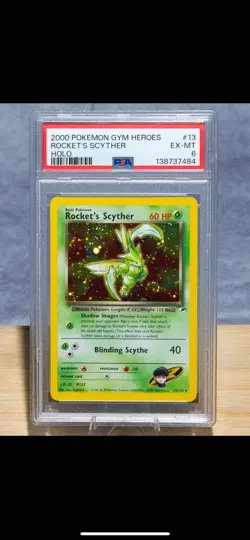 ROCKET’S SCYTHER 2000 Pokemon Gym Heroes HOLO #13 / 132 - PSA 6 - Image 1