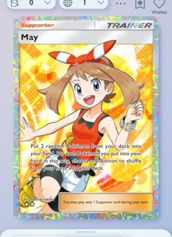 Pokemon TCG POCKET - May Full Art 2⭐, Mega-Rising, English - Image 3