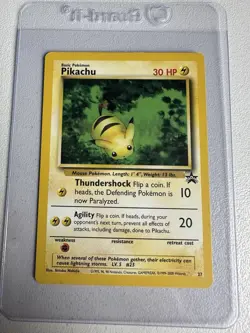 #27 Pikachu WOTC Black Star Promo Vintage Pokemon - Image 1