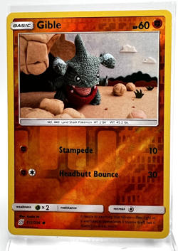 Gible 112/236 Reverse Holo Unified Minds 2019 Pokemon Card LP - Image 1