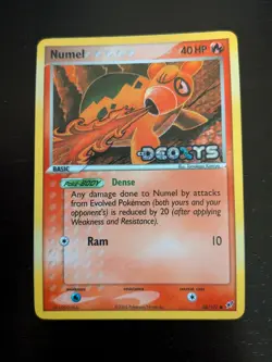 Pokemon EX Deoxys Numel Reverse Holo Card 68/107 Pokemon Stamped NM - Image 1