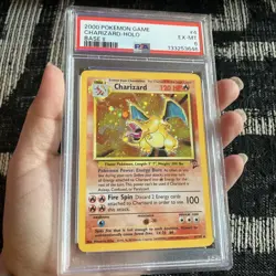 2000 POKEMON GAME BASE II #4 CHARIZARD-HOLO PSA 6 - Image 3