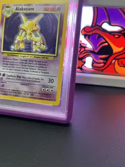 Pokemon TCG Alakazam 1999-2000 Base Set Holo UK 4th Print PSA 9 Mint #1 - Image 3