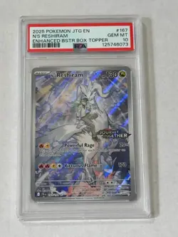 2025 Pokemon S&V Journey Together N's Reshiram Box Topper PSA 10 Gem Mint #167 - Image 1