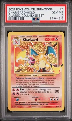 Charizard PSA 10 - 4/102 - 25th Anniversary Classic Col - Celebrations - Pokemon - Image 1