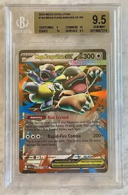 Mega Kangaskhan ex 104/132 Me01: Mega Evolution Holo BGS 9.5 Graded Pokemon - Image 1