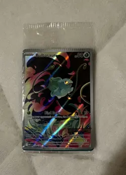 *CRIMP ERROR* Pokemon Mega Evolutions 133/132 Bulbasaur Stamped Promo - Sealed - Image 1
