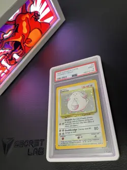 Pokemon TCG Chansey 1999-2000 Base Set Holo UK 4th Print PSA 9 Mint #3 - Image 1