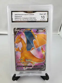 2020 Pokemon Sword Shield Black Star Promo SWSH050 Charizard GMA 10 Gem Mint - Image 1