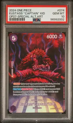 💎📈One Piece Eustass Captain Kid Special Alternate Art Op05-074 (SP) PSA 10 - Image 1