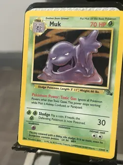 Pokemon Muk TCG Fossil Card 13/62 Holo Unlimited Rare LP Condition - Image 2
