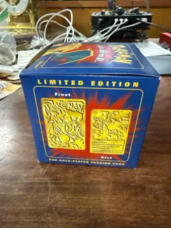 1 Pokemon Burger King 23k Gold Plated Trading Card Charizard Sealed In Blue Box - Image 3