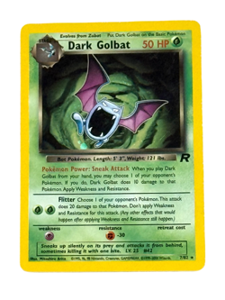 Pokemon Dark Golbat TCG Team Rocket Holo Card 7/82 Unlimited Excellent Condition - Image 1
