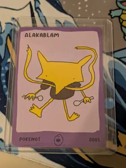 Pokenot 151 Alakablam 0065 Dysfunctional Passholder Card NM Pokemon Parody TCG - Image 1
