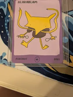 Pokenot 151 Alakablam 0065 Dysfunctional Passholder Card NM Pokemon Parody TCG - Image 3