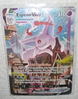 Pokemon TCG Fusion Strike Espeon VMAX Alt Art Secret Rare Holo Card 270/264 - Image 1