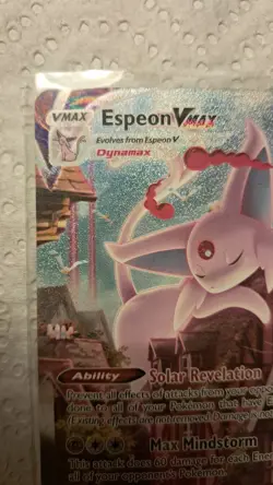 Pokemon TCG Fusion Strike Espeon VMAX Alt Art Secret Rare Holo Card 270/264 - Image 2