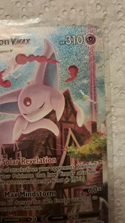 Pokemon TCG Fusion Strike Espeon VMAX Alt Art Secret Rare Holo Card 270/264 - Image 3