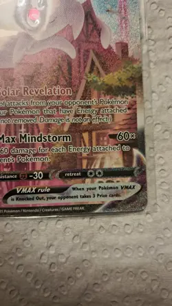 Pokemon TCG Fusion Strike Espeon VMAX Alt Art Secret Rare Holo Card 270/264 - Image 4