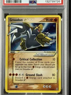 2005 POKEMON EX DELTA SPECIES GOLD STAR #111 GROUDON-HOLO PSA 6 Regrade Card - Image 3