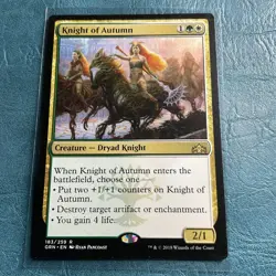 Knight of Autumn Guilds of Ravnica Regular 183/259 Rare LP/NM MTG - Image 1