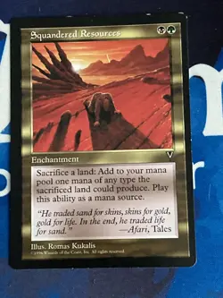 1x MTG Squandered Resources Visions Moderately Played Magic the Gathering - Image 1