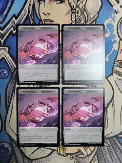 4x Dragon (5,5) / Copy Dual-Sided Tokens - NM/M TDC MTG - Image 2