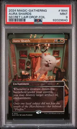 PSA 9 Aura Shards BORDERLESS RAINBOW FOIL Secret Lair Drop 1644 - Image 1