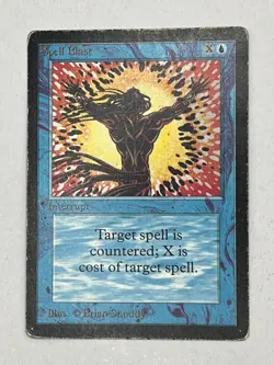 MTG Magic the Gathering English Limited Edition Beta Spell Blast HP - Image 1