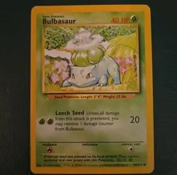 44/102 Bulbasaur - Base Set - Common Pokemon TCG Card - Image 1