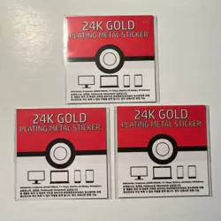 24k Gold Plated Pokemon Sticker (2023 Korean) - Dratini, Dragonair, & Dragonite - Image 2