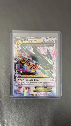 Pokemon M Rayquaza EX Full Art Ultra Rare Holo Roaring Skies 76/108 220HP Card - Image 1