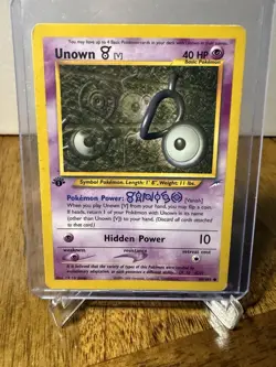 Unown V 89/105 1st Edition Pokemon TCG Neo Destiny LP - Image 1