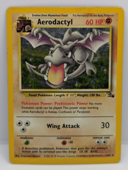 Aerodactyl 1/62 Fossil Holo MP Pokemon - Image 1