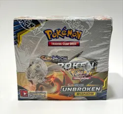 Unbroken Bonds Booster Box Factory Sealed Sun & Moon Pokemon - Image 1