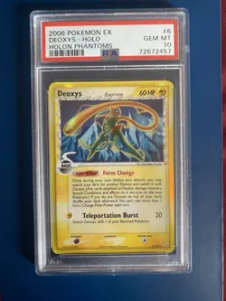 2006 POKEMON EX HOLON PHANTOMS 6 DEOXYS-HOLO PSA 10! - Image 1