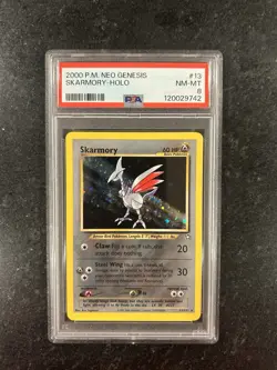 Pokemon 2000 Neo Genesis Skarmory Holo Rare 13/111 💎PSA 8 - Image 2