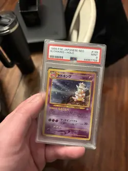 2000 Pokemon Japanese NEO GENESIS SLOWKING - HOLO # 199 PSA - 9 - Image 1