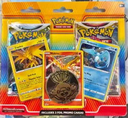 Pokemon TCG Zapdos Moltres Articuno Promo Blister 2-Pack Legendary Birds SEALED - Image 1