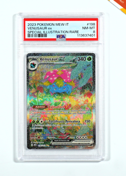 Pokemon PSA 8 Venusaur Ex #198 151 Special Illustration Rare 2023 Italiano - Image 1