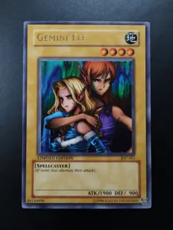 YUGIOH 2004 | GEMINI ELF | IOC-SE1 | LIMITED | MISPRINT EYE OF ANUBIS | EX-NM - Image 1