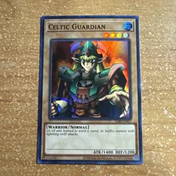🔥 YUGIOH Celtic Guardian LOB-EN007 SUPER RARE HOLOFOIL NEAR MINT - Image 1