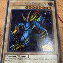 🔥 YUGIOH Tri-Horned Dragon LOB-EN000 SECRET RARE NEAR MINT LEGEND OF BLUE-EYES - Image 5