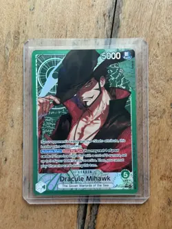 ONE PIECE The Azure Sea's Seven DRACULE MIHAWK LEADER ALT ART OP14-020 ENGLISH - Image 1