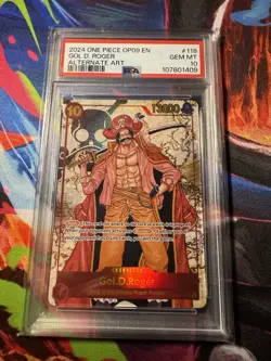 One Piece Gol.D.Roger Alternate Art SEC OP09-118 PSA 10 - Image 1