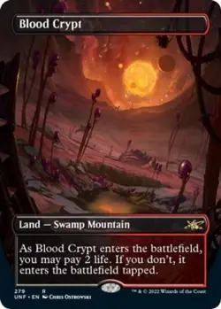 MTG English Blood Crypt (Borderless) NM Normal Unfinity - Image 1