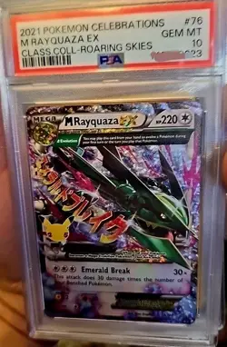 Pokemon TCG M Rayquaza EX Celebrations Card 76/108 PSA 10 - Image 1