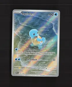 Squirtle 170/165 Scarlet & Violet 151 Full Art Ultra Rare Holo Pokemon Card NM - Image 1